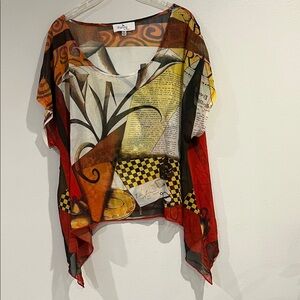 Women's Abstract Multicolor Blouse